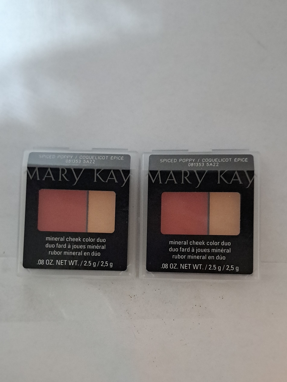 Mary Kay Mineral Cheek Color Duo Lot Of 2 - Pink & Peach (Spiced Poppy)